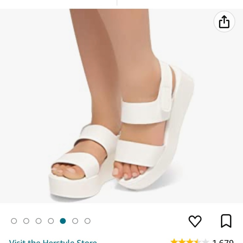 NEW white platform sandals